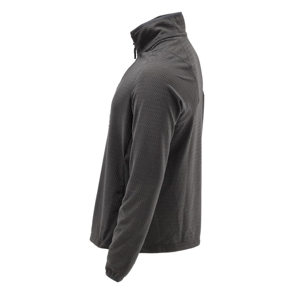 Microfleece Pullover mit kurzem Reißverschluss
