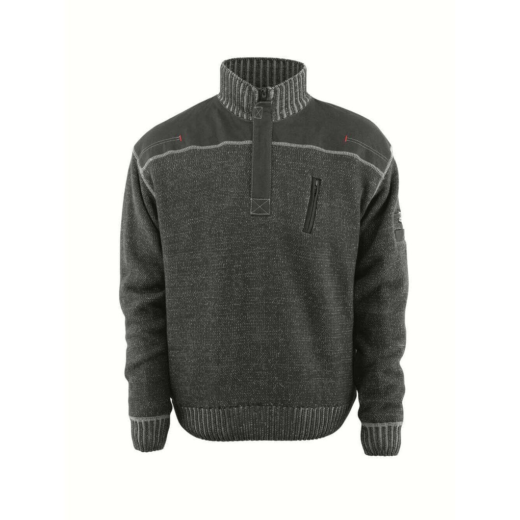 Strickpullover mit kurzem Reißverschluss