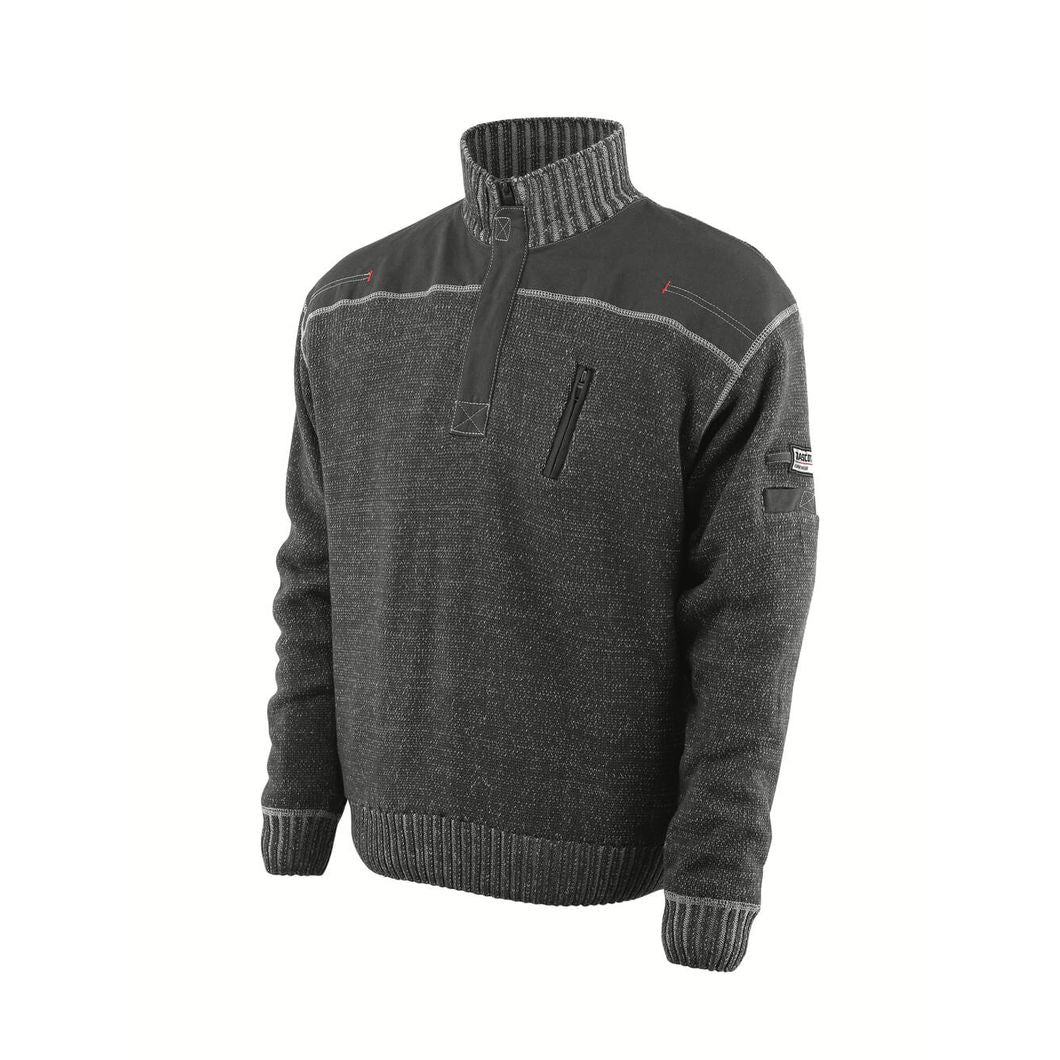 Strickpullover mit kurzem Reißverschluss