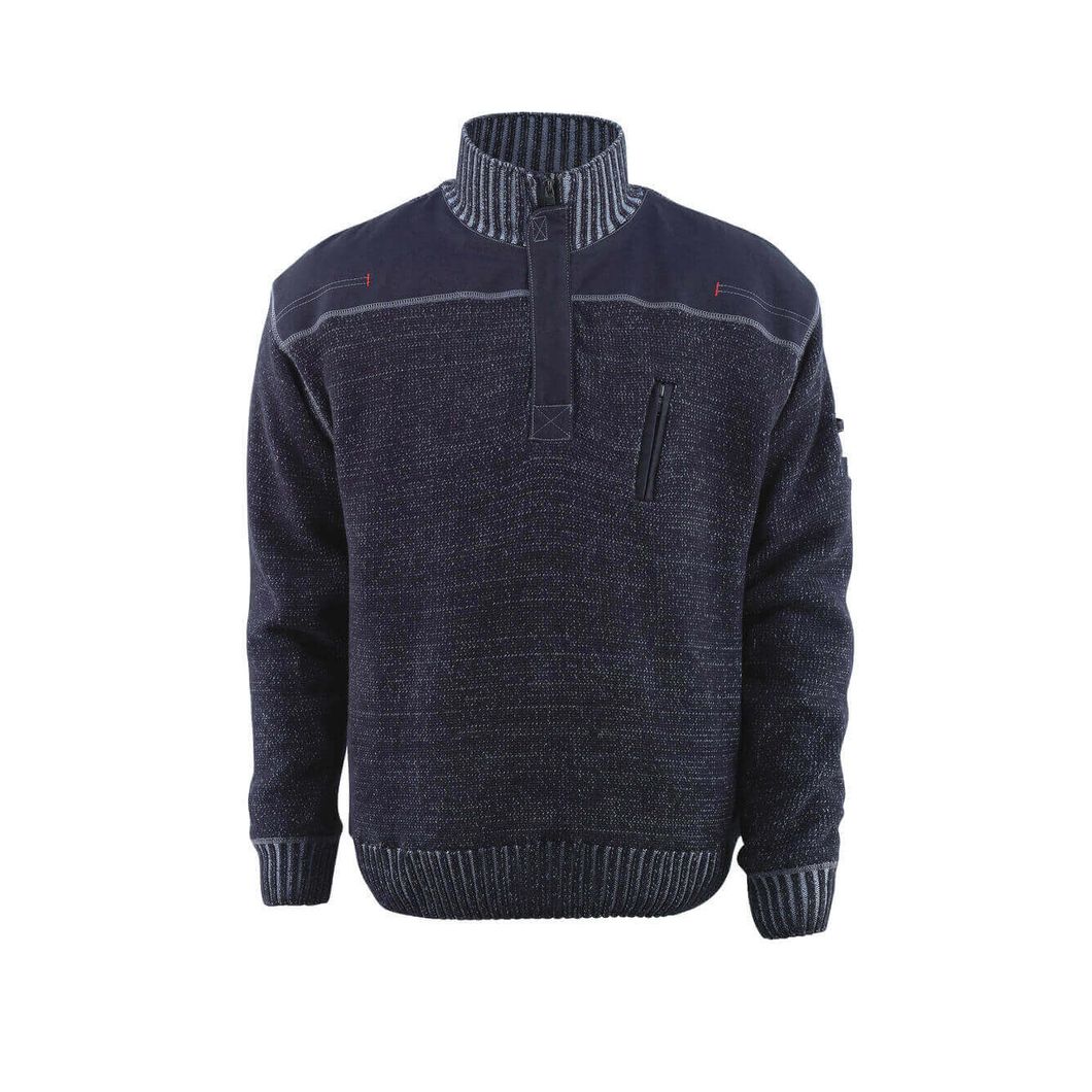 Strickpullover mit kurzem Reißverschluss