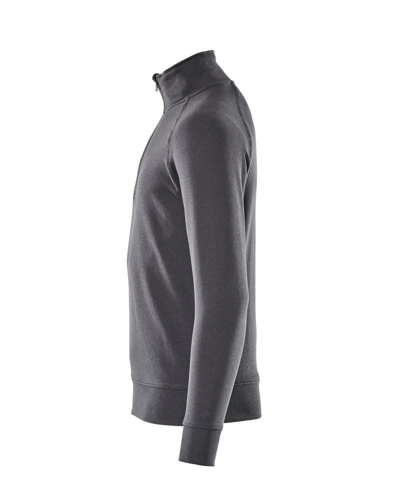 Crossover Sweatshirt mit kurzem Reißverschluss