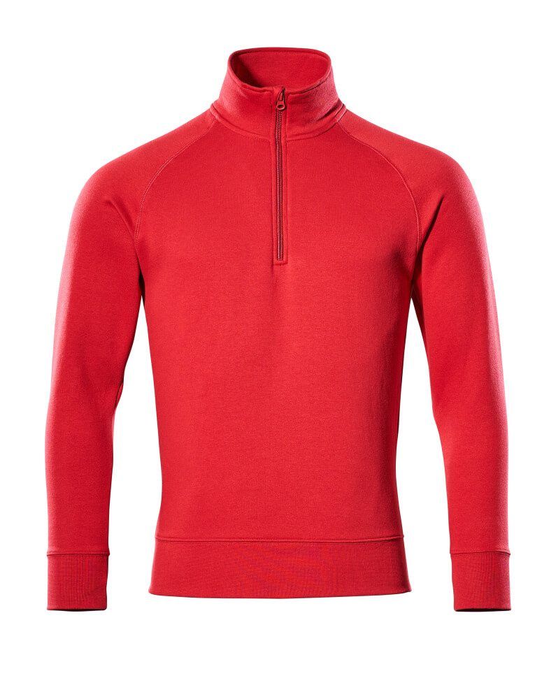 Crossover Sweatshirt mit kurzem Reißverschluss