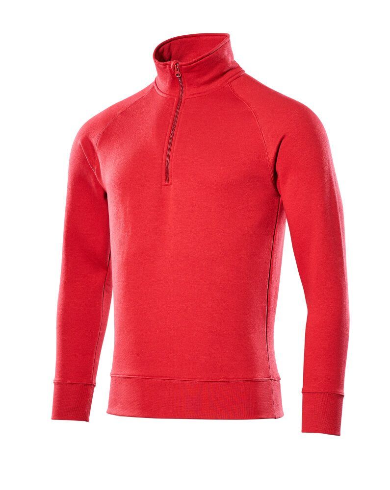 Crossover Sweatshirt mit kurzem Reißverschluss