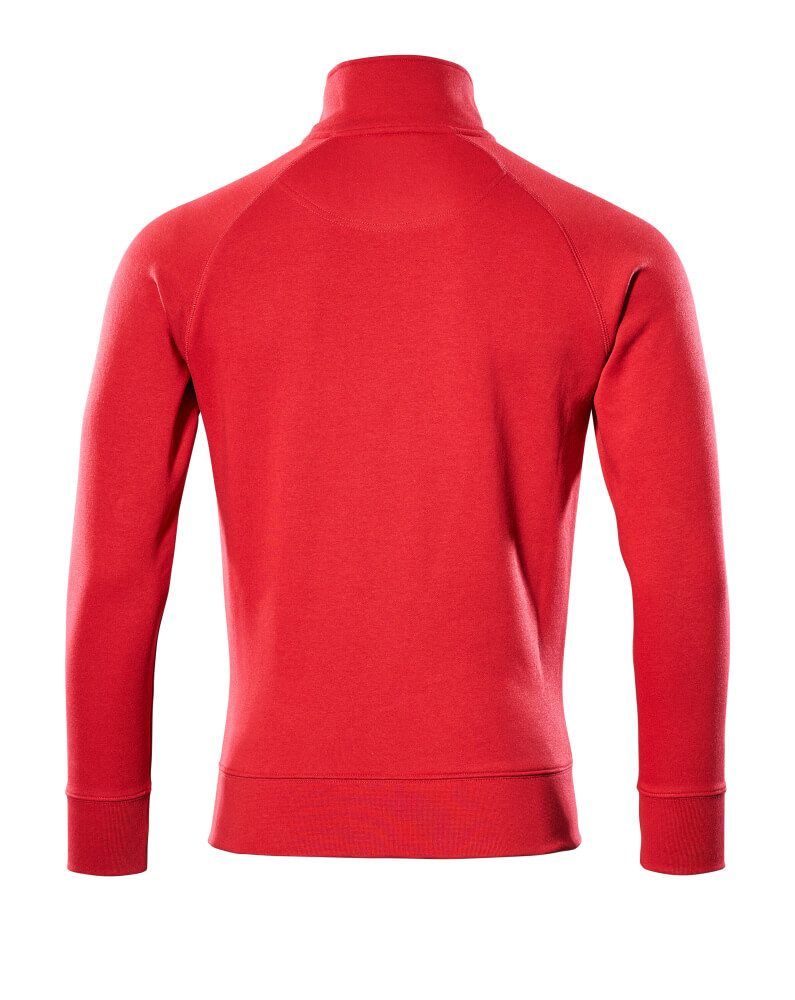 Crossover Sweatshirt mit kurzem Reißverschluss