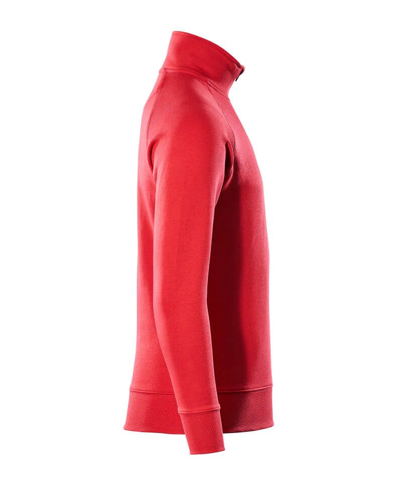 Crossover Sweatshirt mit kurzem Reißverschluss
