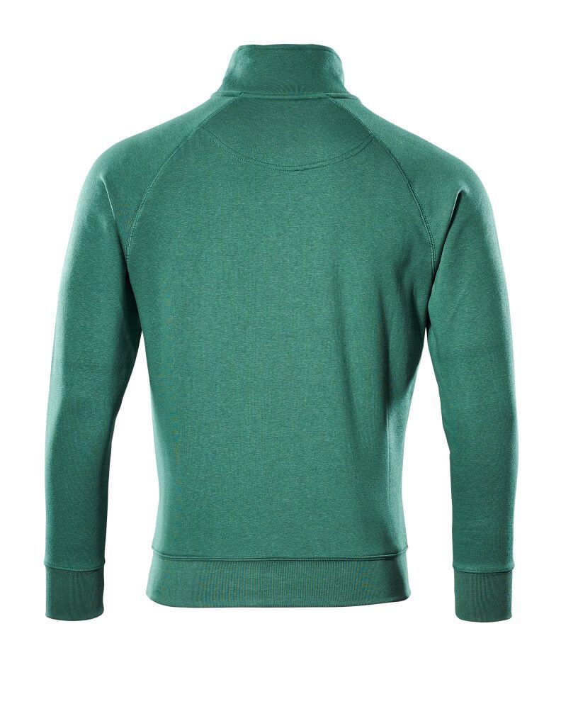 Crossover Sweatshirt mit kurzem Reißverschluss
