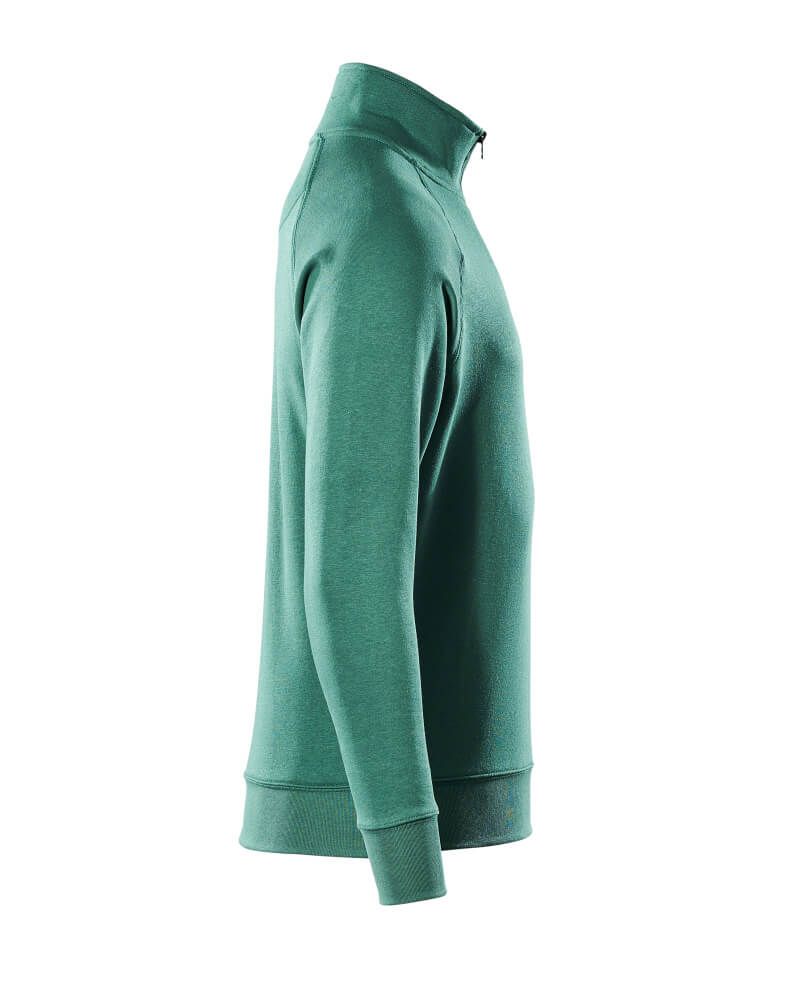 Crossover Sweatshirt mit kurzem Reißverschluss