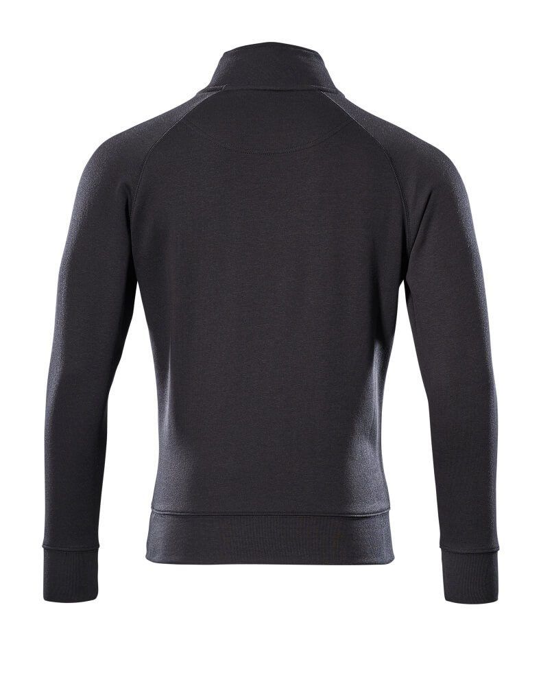 Crossover Sweatshirt mit kurzem Reißverschluss