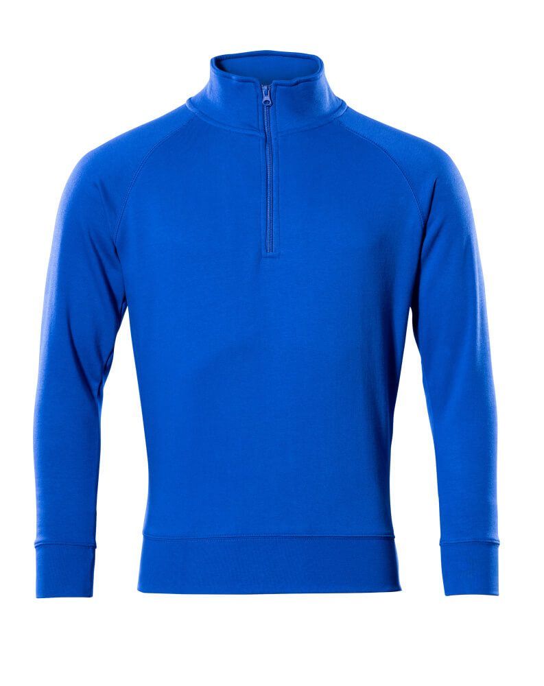 Crossover Sweatshirt mit kurzem Reißverschluss