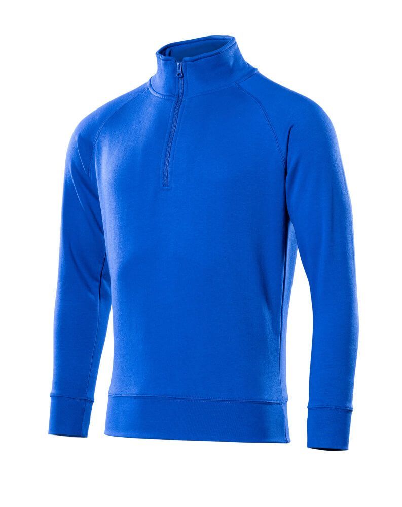 Crossover Sweatshirt mit kurzem Reißverschluss