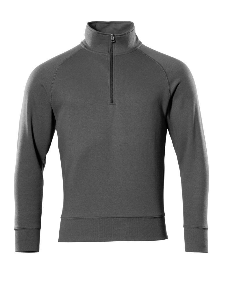 Crossover Sweatshirt mit kurzem Reißverschluss