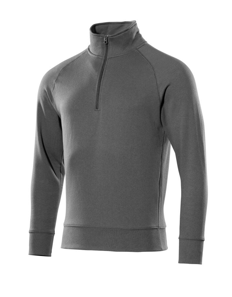 Crossover Sweatshirt mit kurzem Reißverschluss
