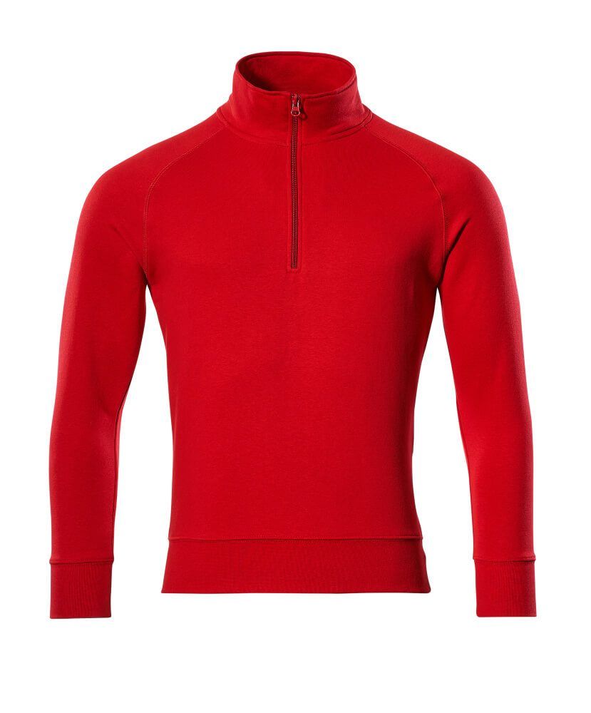 Crossover Sweatshirt mit kurzem Reißverschluss