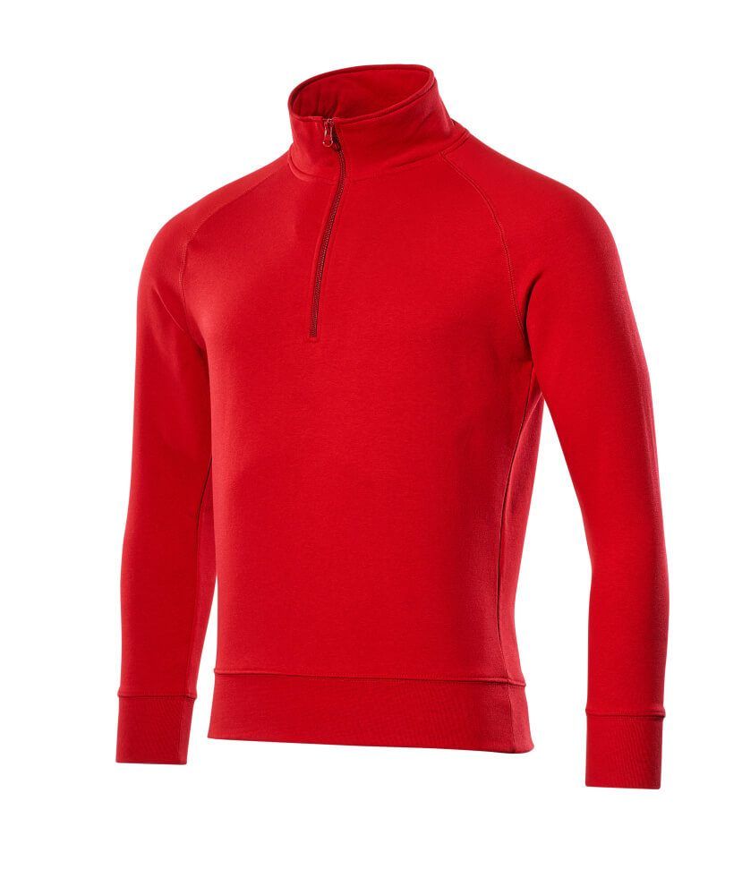 Crossover Sweatshirt mit kurzem Reißverschluss