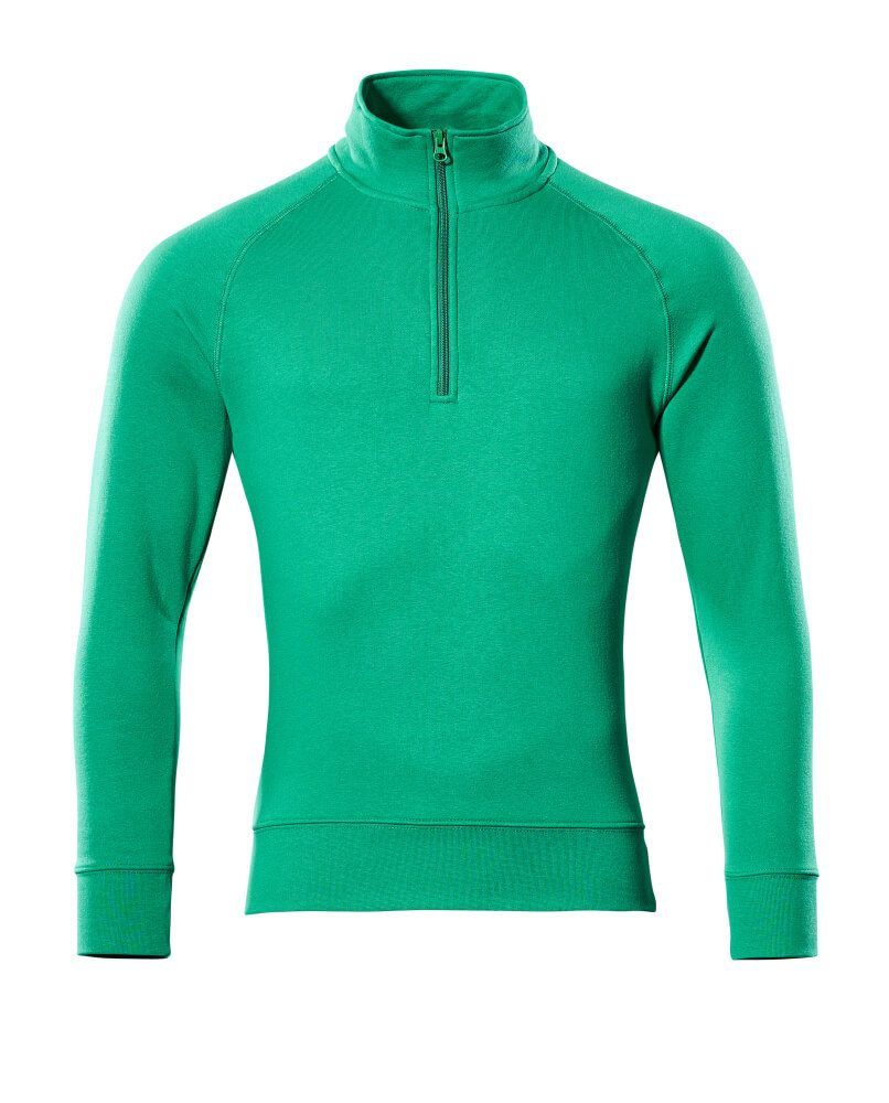 Crossover Sweatshirt mit kurzem Reißverschluss