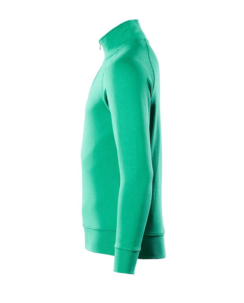 Crossover Sweatshirt mit kurzem Reißverschluss