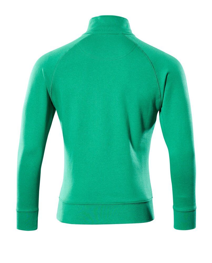 Crossover Sweatshirt mit kurzem Reißverschluss