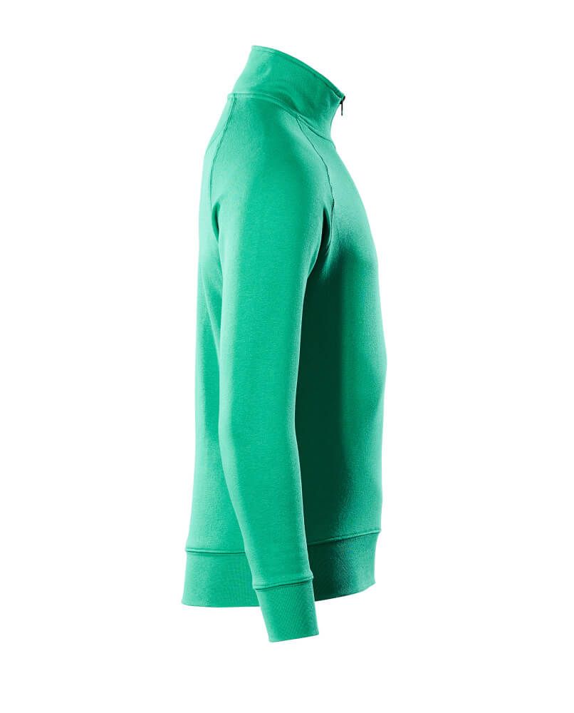 Crossover Sweatshirt mit kurzem Reißverschluss