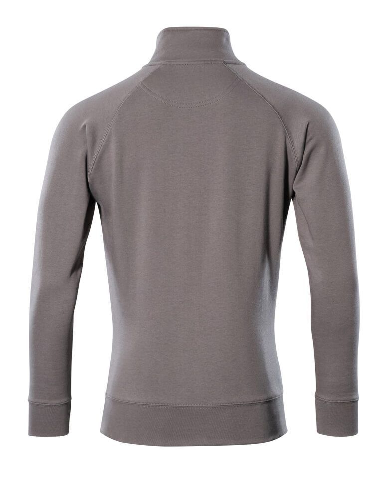 Crossover Sweatshirt mit kurzem Reißverschluss