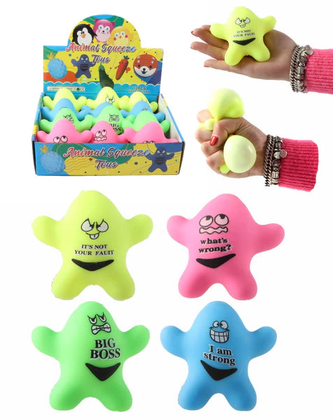 Squeeze Sterntext mit Pulver