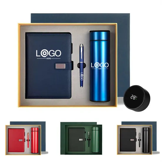 GeschäftsSet Flasche, Notizbuch, Stift