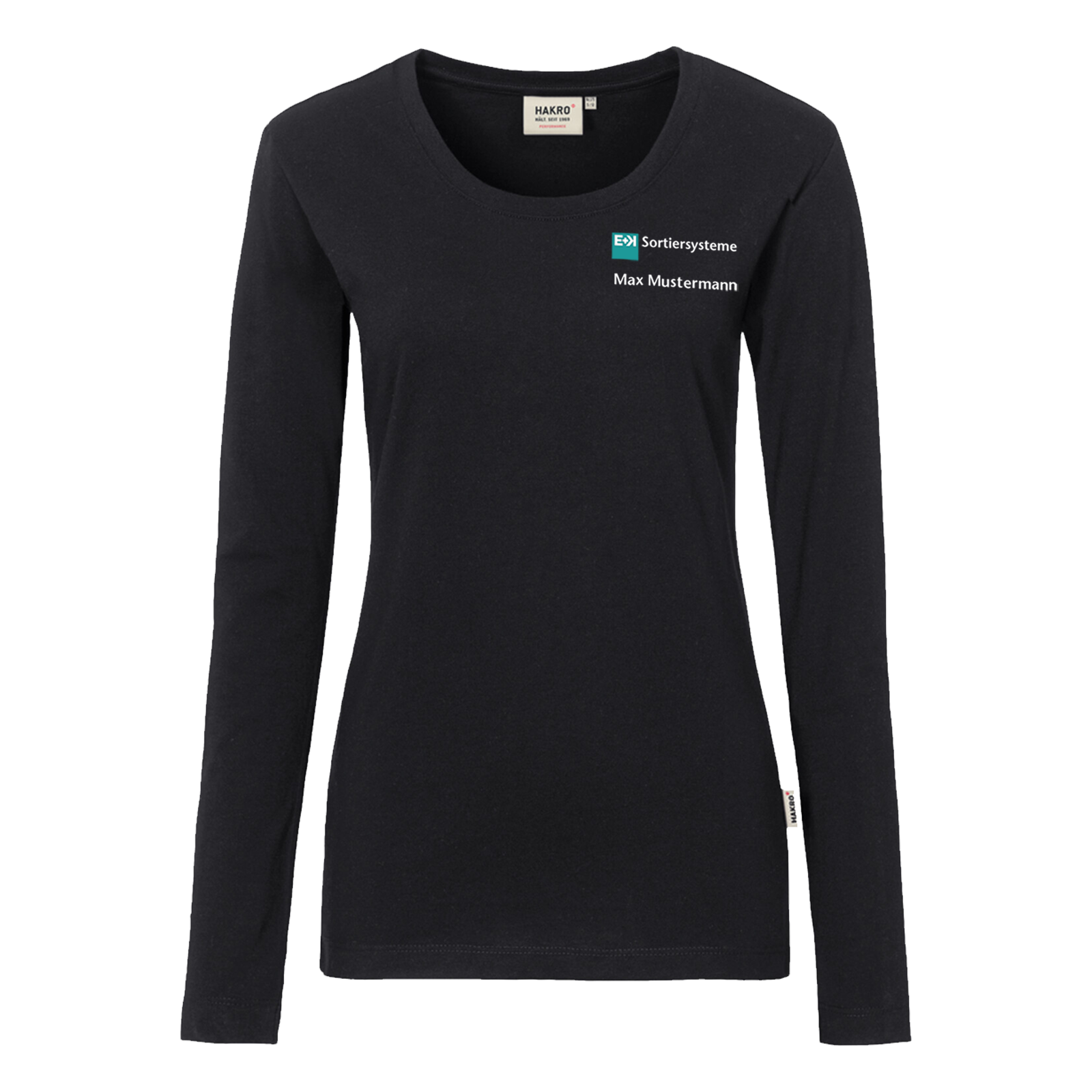 Damen Longsleeve Rundhals MIKRALINAR E+K Sortiersysteme