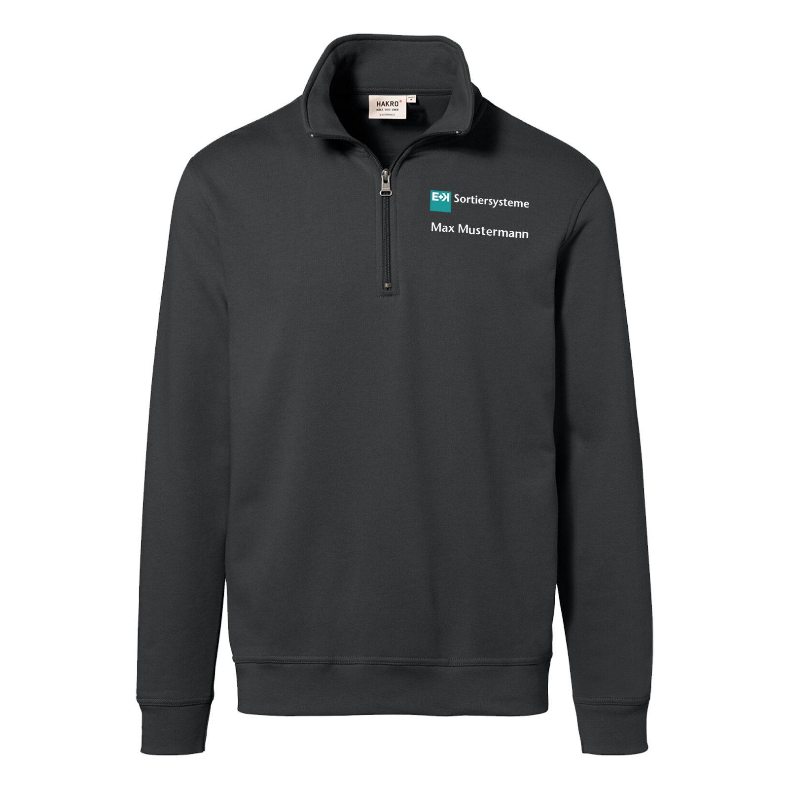 Sweatshirt Zipper E+K Sortiersysteme