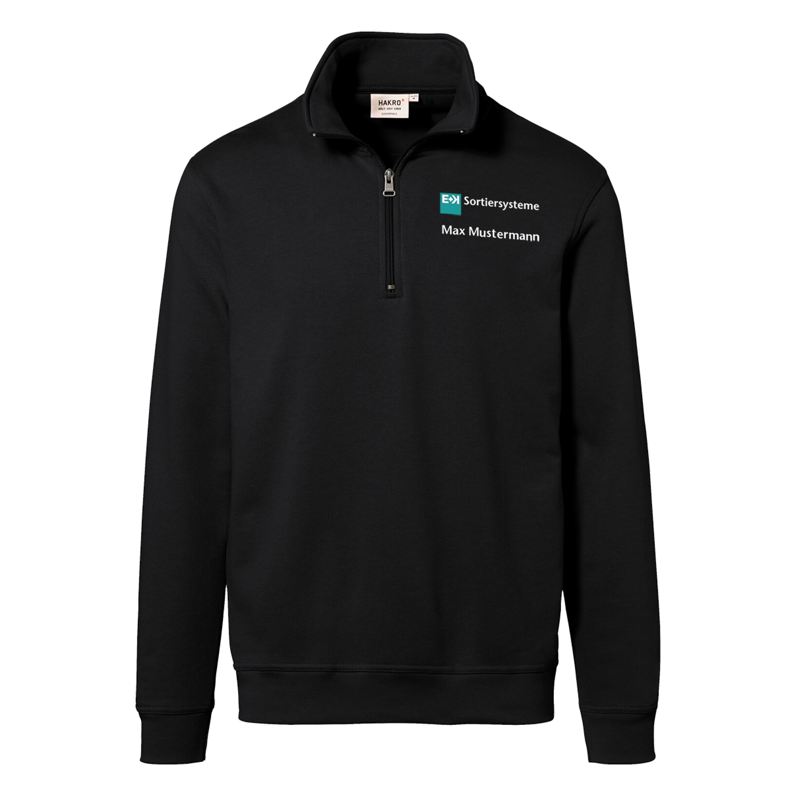Sweatshirt Zipper E+K Sortiersysteme