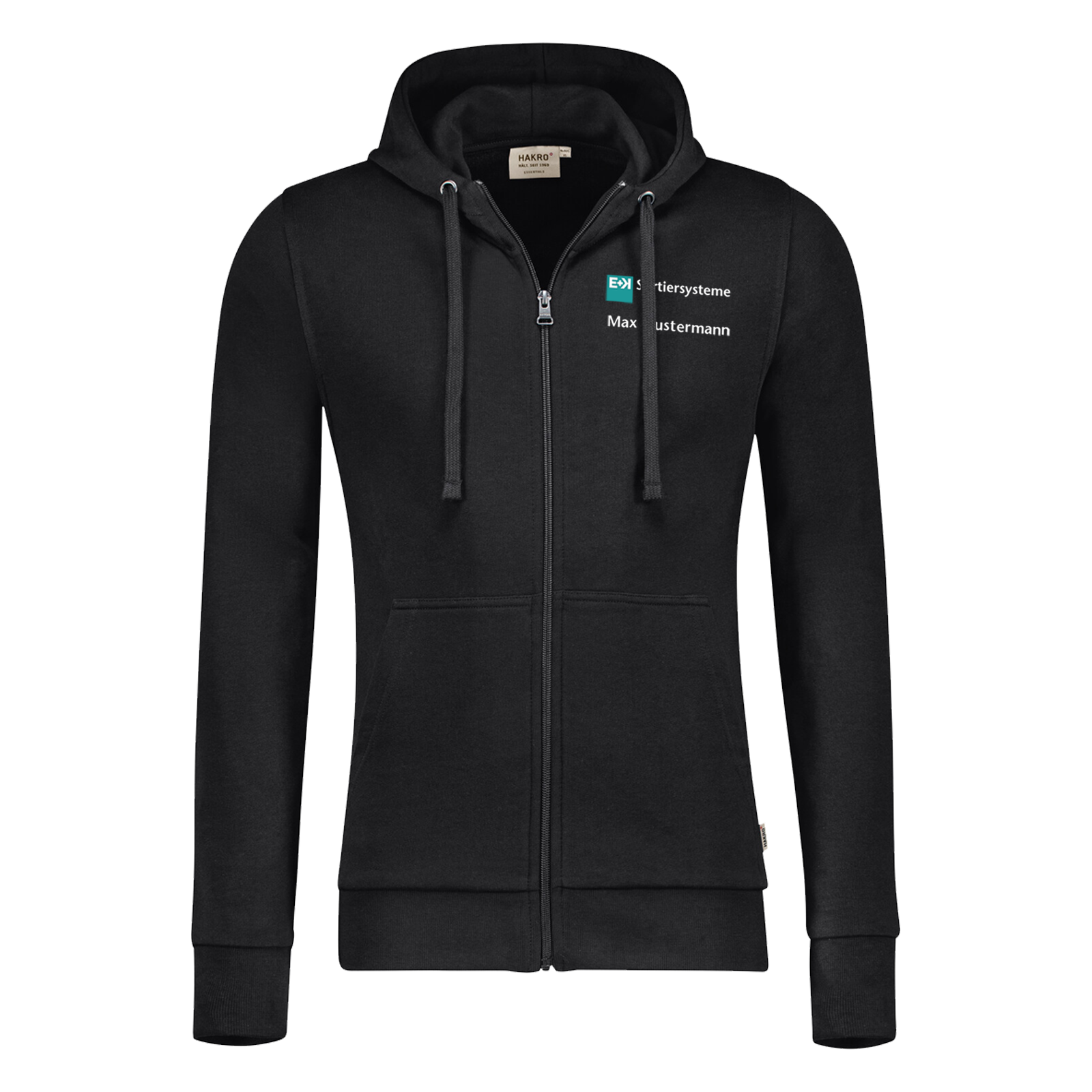 Damen Sweatshirtjacke Kapuze E+K Sortiersysteme