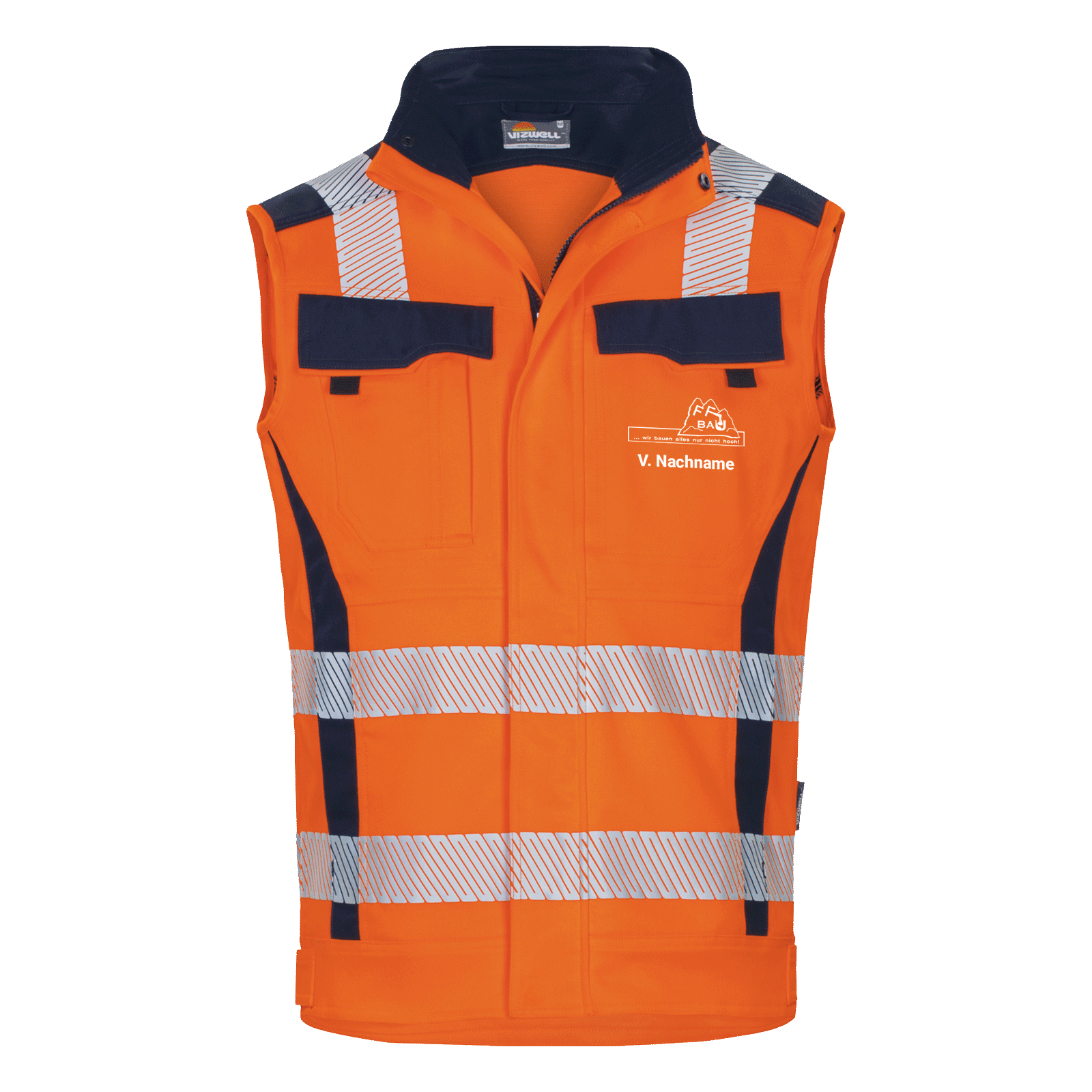 Vizwell Flex HiVis Weste FF-Bau e.K.
