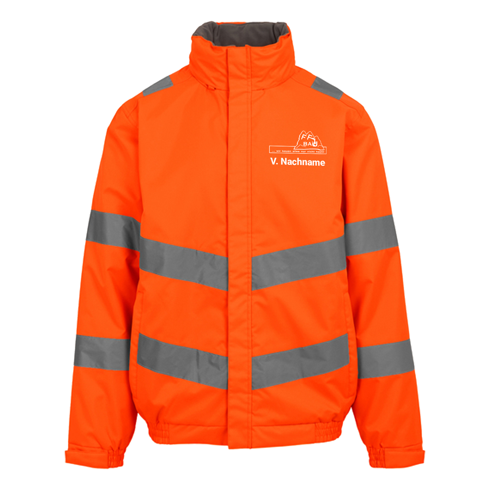 Reflektor-Regenjacke Leuchtorange FF-Bau e.K.