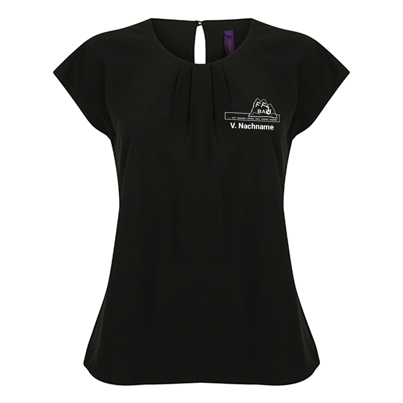 Damen Short Sleeve Bluse FF-Bau e.K.