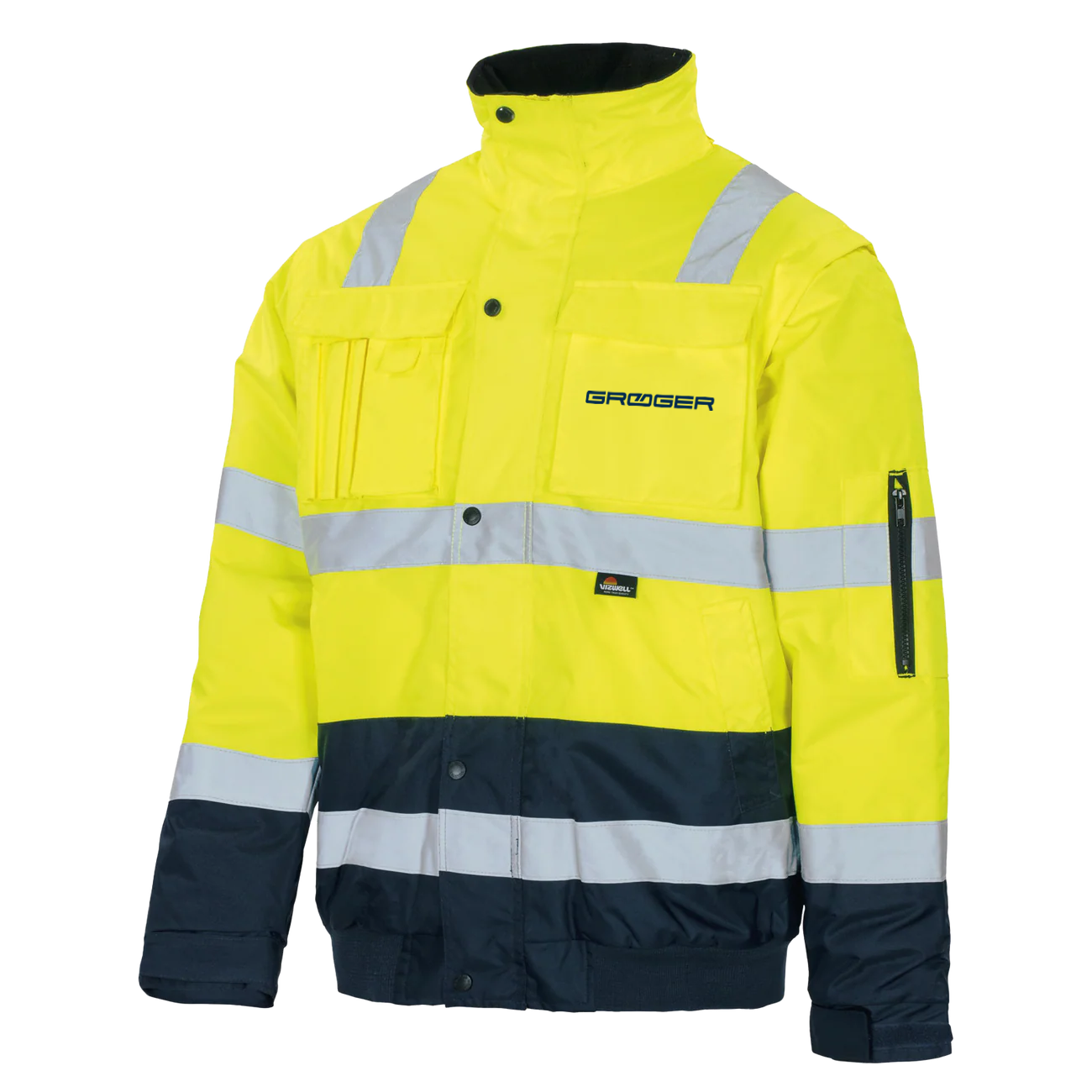 Vizwell Pilotenjacke leuchtgelb-marine H. Gröger GmbH